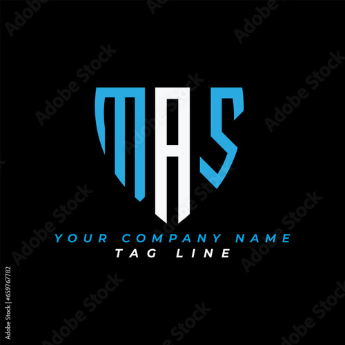 MAS letter logo creative design with vector graphic Pro Vector