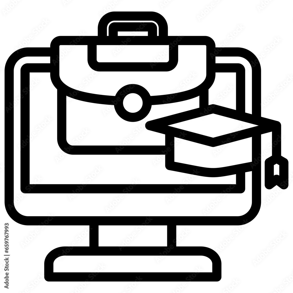 Virtual Internship Outline Icon Virtual Internship Outline Icon