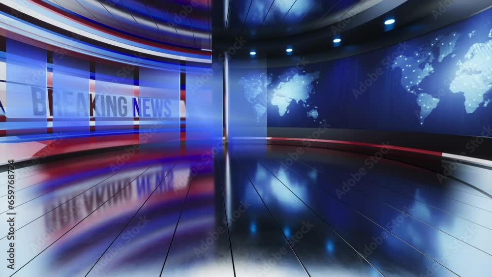 3D Virtual Studio, News Studio Background 3D Virtual Studio, News Studio Background