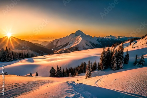 sunset in the mountains © Atta