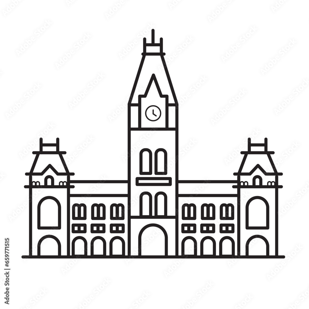 chennai city icon. vector outline