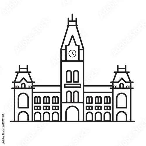 chennai city icon. vector outline