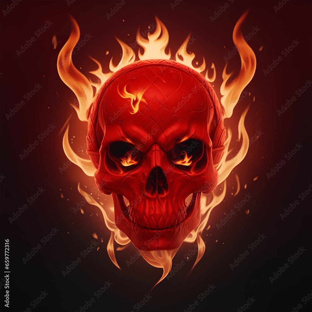 head skull fire mascot and esport gaming logo, AI generated head skull fire mascot and esport gaming logo, AI generated