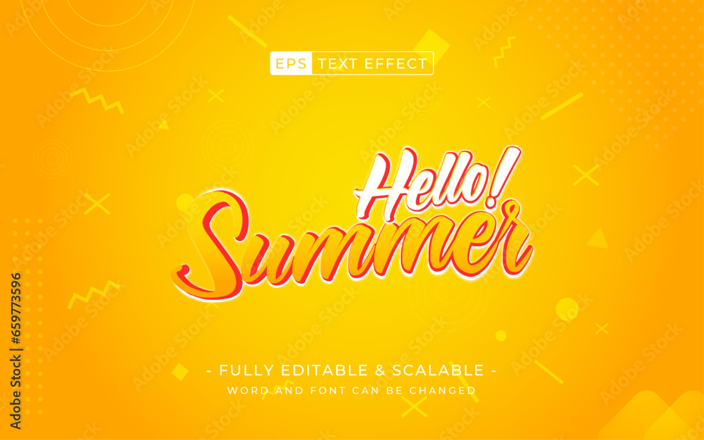 Hello Summer Hype text style theme