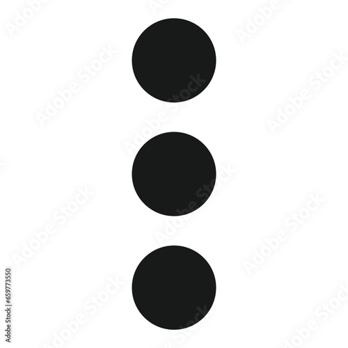 three dot icon vector