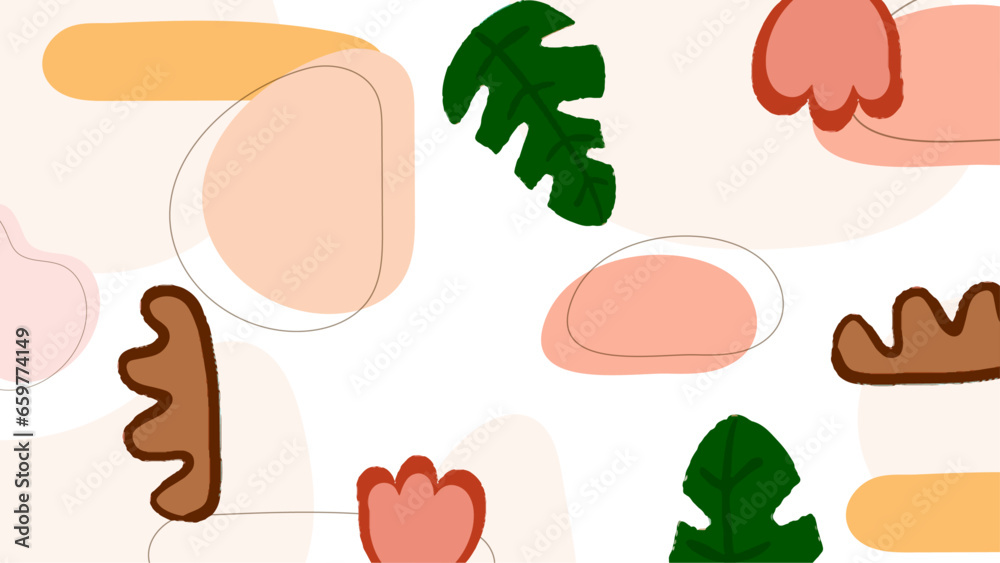 Vector flat design abstract element organic background Vector flat design abstract element organic background