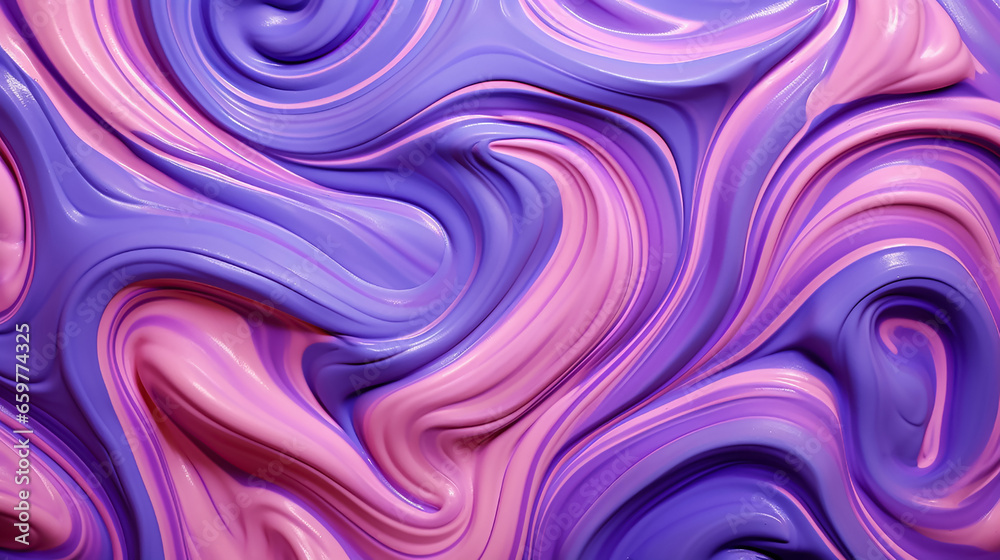 Relief volumetric abstract pattern of colored putty obtained by mixing. Close-up. Copy space.