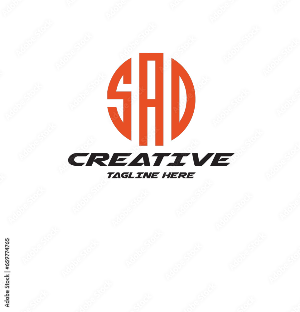 SAD Letter Initial Logo Design Template Vector Illustration SAD Letter Initial Logo Design Template Vector Illustration