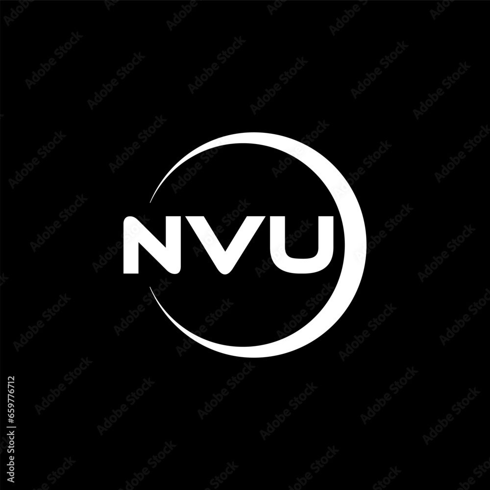 NVU letter logo design with black background in illustrator, cube logo, vector logo, modern alphabet font overlap style. calligraphy designs for logo, Poster, Invitation, etc. NVU letter logo design with black background in illustrator, cube logo, vector logo, modern alphabet font overlap style. calligraphy designs for logo, Poster, Invitation, etc.