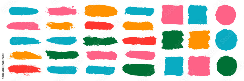 set of colorful brush stroke. grunge paint stroke collection set of colorful brush stroke. grunge paint stroke collection