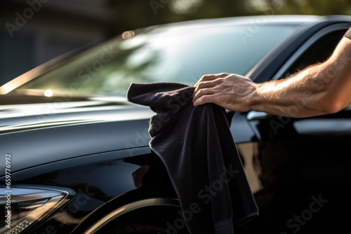 Cleaning a Black Hood: Restoring the Shine on Your Vehicle © ParinApril