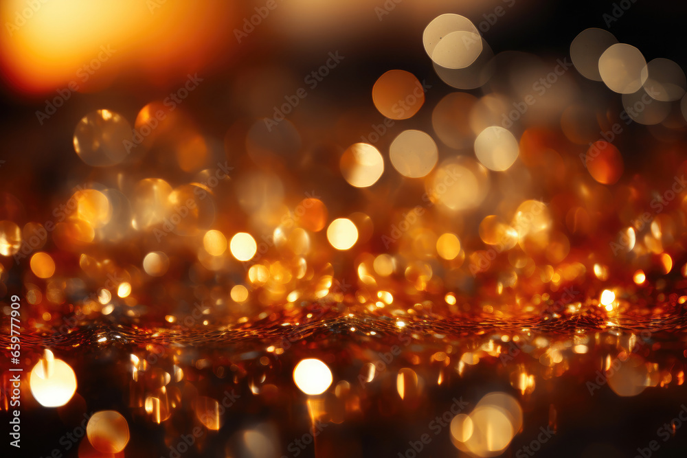 Dreamy Bokeh Lights in Warm Hues