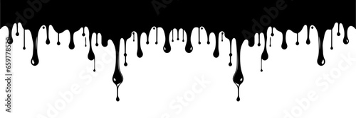 black ink dripping isolated on white