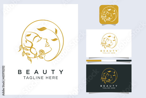 natural gold beauty salon logo