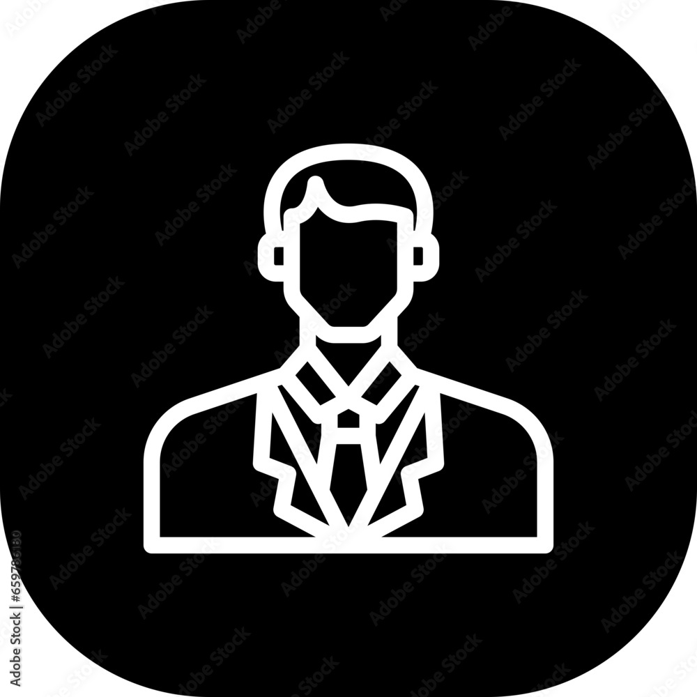 Businessman diversity people icon with black filled line outline style. businessman, business, male, man, adult, people, professional. Vector Illustration