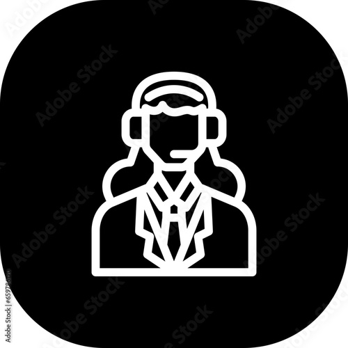 Admin diversity people icon with black filled line outline style. business, admin, office, work, employee, professional, technology. Vector Illustration