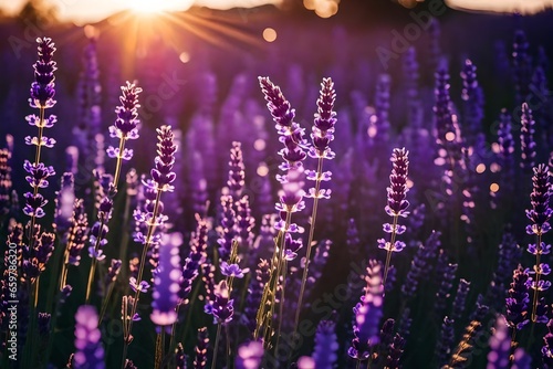 lavender flowers in the sun