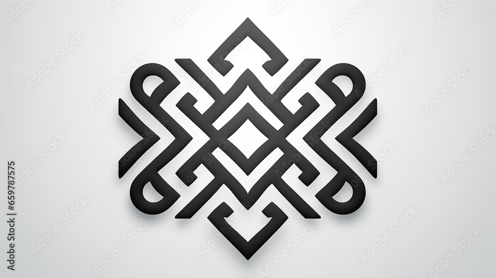 logo symbol rectangular maze on a white background isolated