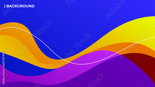 Abstract curvy gradient background with soft and modern color combination