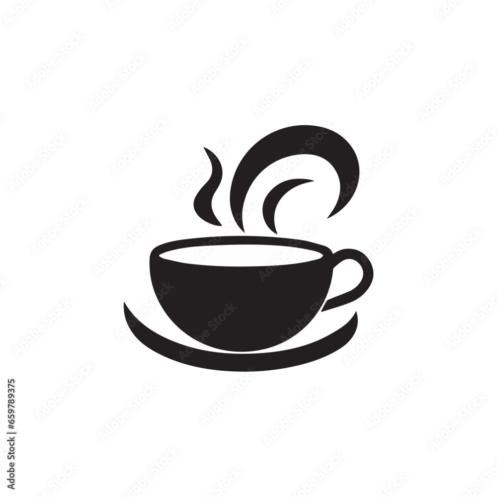 Simple coffee logo design vector