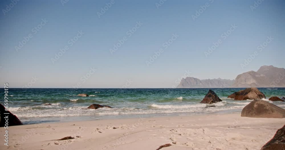 Waves Crashing On The Shores Of Myrland Beach Waves Crashing On The Shores Of Myrland Beach
