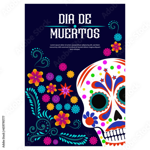 Dia de los Muertos, or Day of the Dead, is a vibrant Mexican tradition festival.