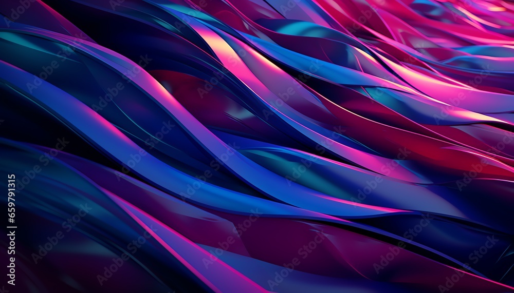 Abstract wavy background with like a mosaic, abstract neon wavy background - obrazy, fototapety, plakaty 