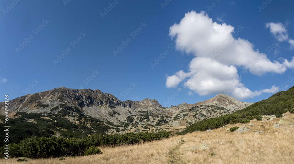 Mountain landscape in National Park Retezat, Romania. Panoramic view.