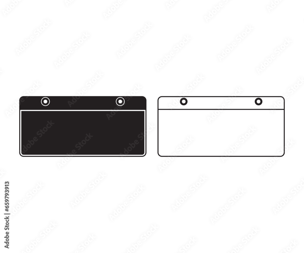 Car license plate Silhouette, Car License plate SVG, License Plate