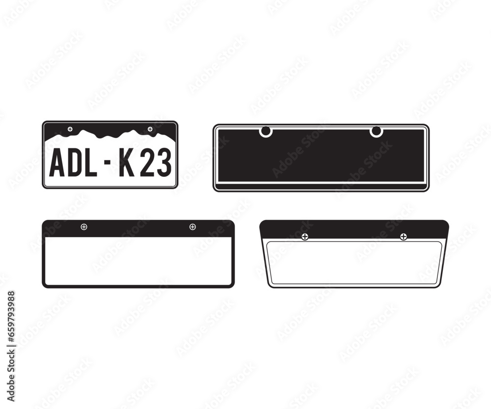 Car License Plate svg, Car license plate Silhouette, License Plate