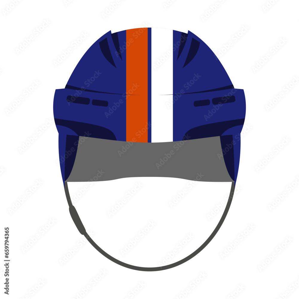 Ice hockey helmet textured by New York Islanders team uniform colors Ice hockey helmet textured by New York Islanders team uniform colors