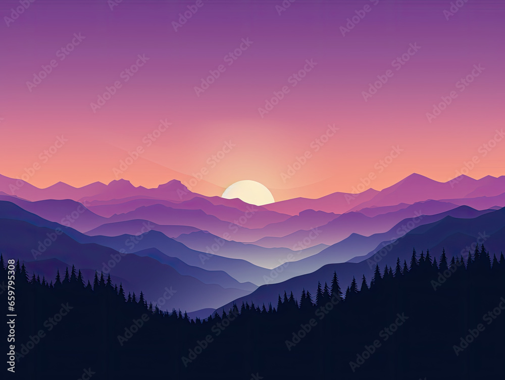 Obraz premium Majestic Mountain Twilight