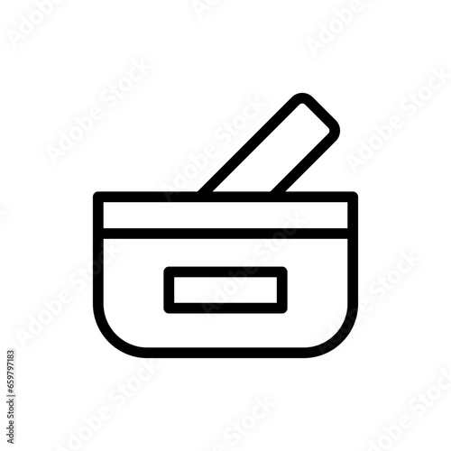 Wax skincare and beauty care icon with black outline style. wax, spa, salon, skin, female, cosmetic, treatment. Vector Illustration