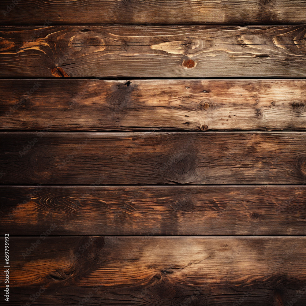 Naklejka premium Wooden textured background, ai technology