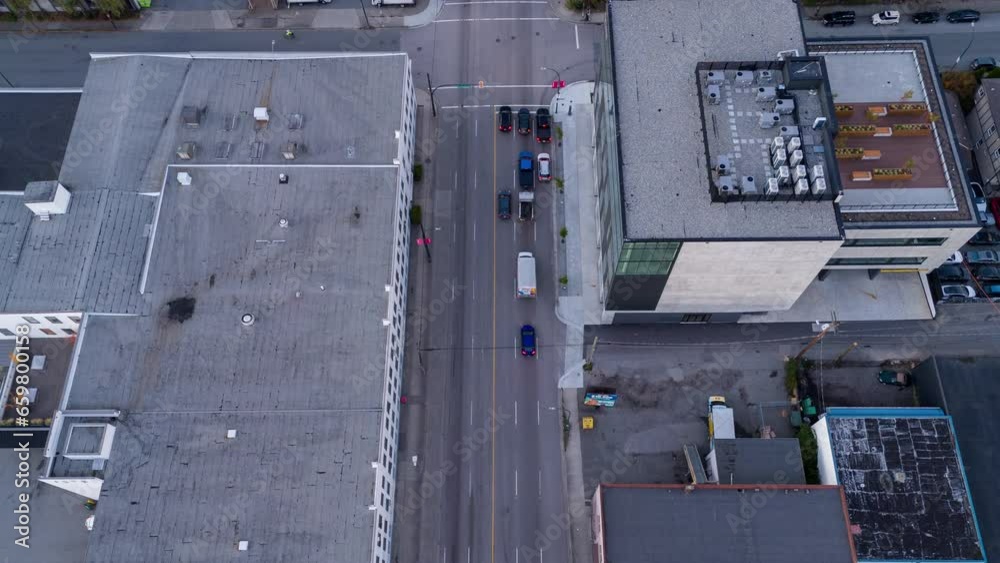 Vancouver City Traffic Aerial Hyperlapse (Tilt Up) Vancouver City Traffic Aerial Hyperlapse (Tilt Up)