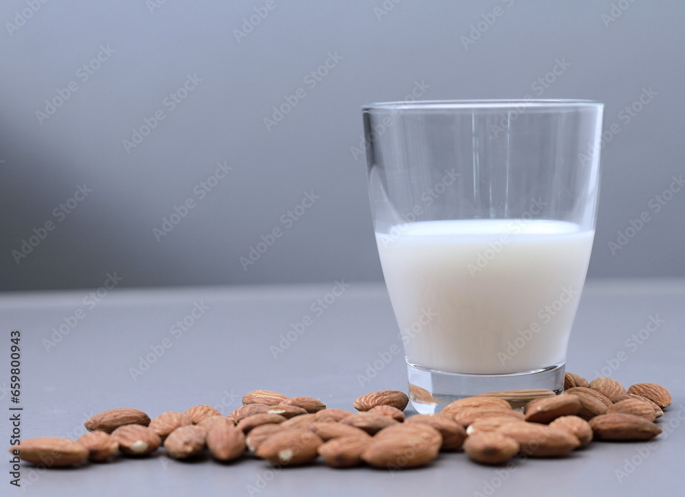 Almond milk with almond nuts on table no people stock image stock photo Almond milk with almond nuts on table no people stock image stock photo