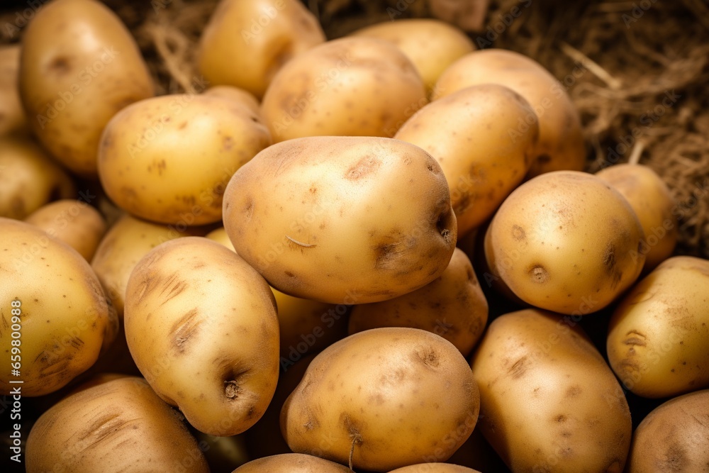 Close-Up of Fresh Organic Potato Texture Close-Up of Fresh Organic Potato Texture