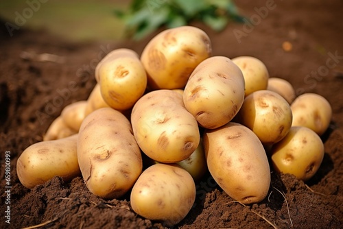 Close-Up of Fresh Organic Potato Texture