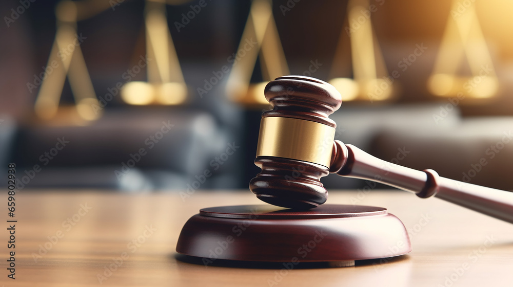 the judge's hammer on the table, the concept of legality and order, making a fair decision in court the judge's hammer on the table, the concept of legality and order, making a fair decision in court