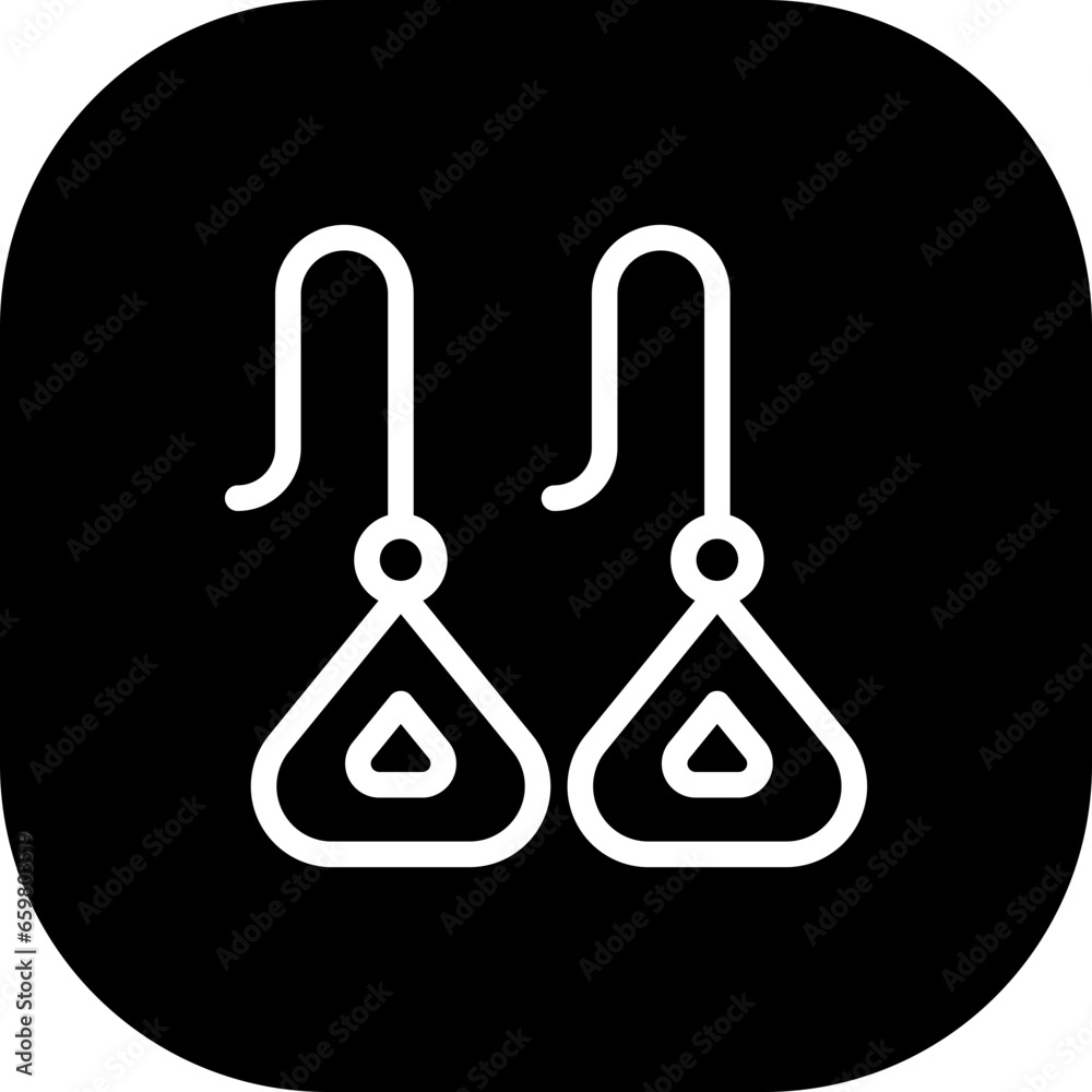 Earrings jewelry icon with black filled line outline style. pearl, jewelry, pendant, diamond, gift, gold, luxury. Vector Illustration Earrings jewelry icon with black filled line outline style. pearl, jewelry, pendant, diamond, gift, gold, luxury. Vector Illustration