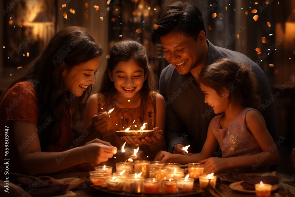 A Generative Artwork of Family Joy and Cultural Traditions, Created with Generative AI A Generative Artwork of Family Joy and Cultural Traditions, Created with Generative AI