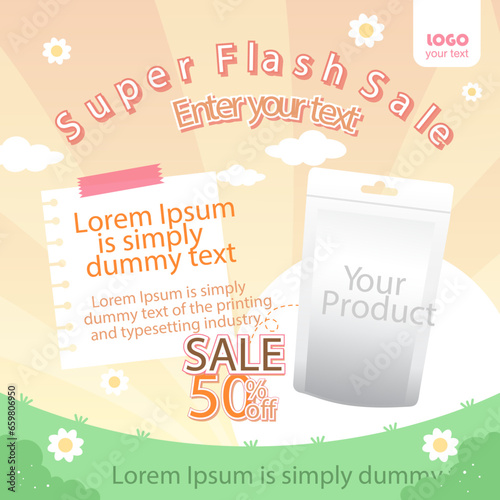 Vector for kids pastel color product display