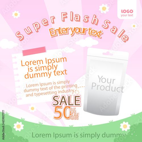 Vector for kids pastel color product display
