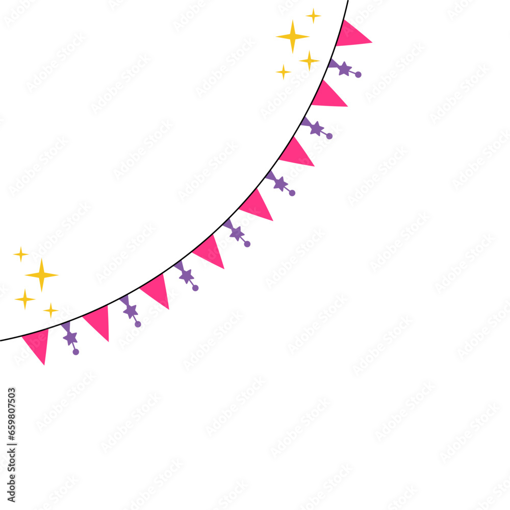 Naklejka premium New Year Element Bunting