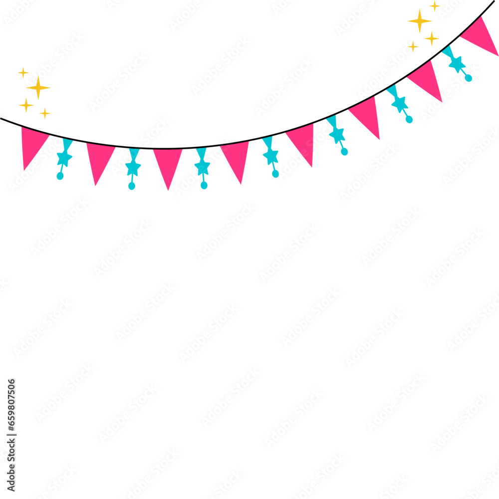 New Year Element Bunting