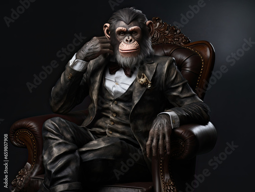 Smart Ape in a Business Suit