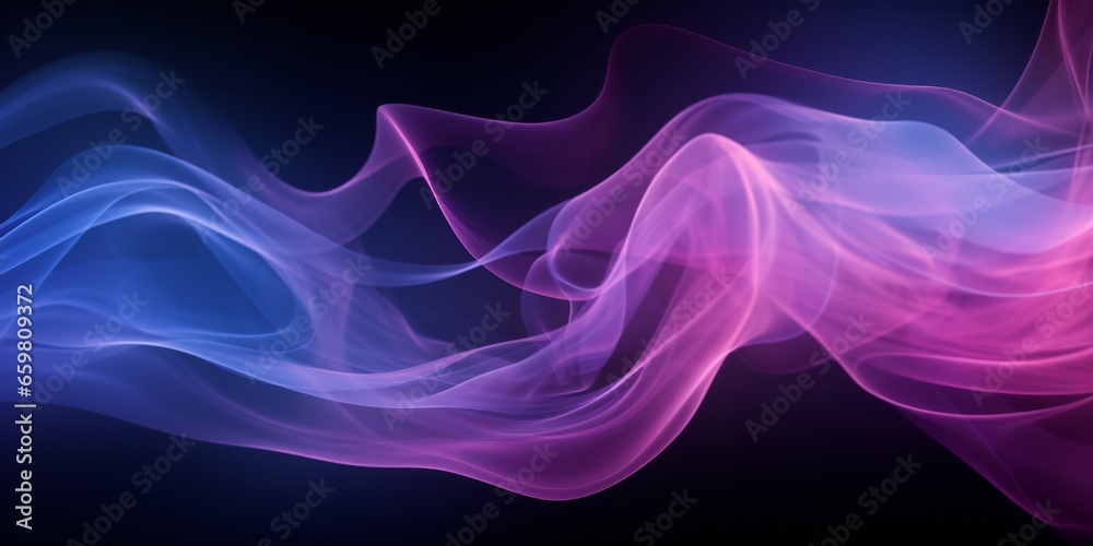 Soft chimney smoke, top down, blue, purple and pink colors, black background Generative AI Soft chimney smoke, top down, blue, purple and pink colors, black background Generative AI