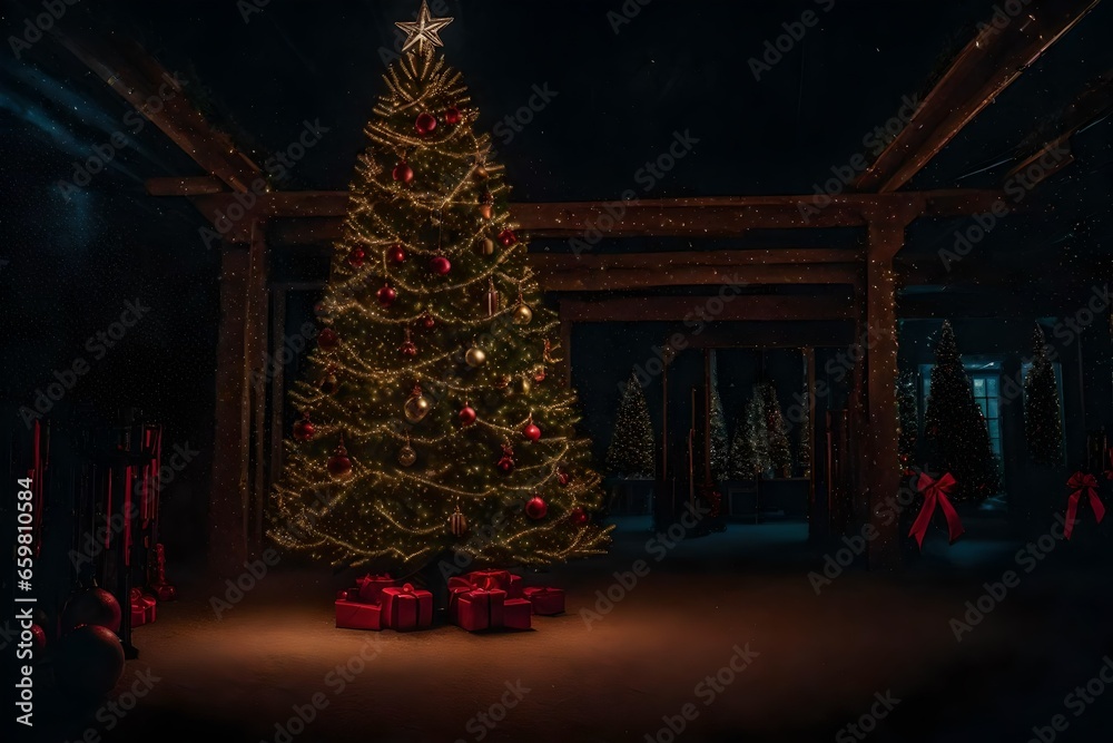 Fototapeta premium christmas Tree in night