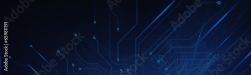 Blue Modern Futurist Technology LinkedIn Background 