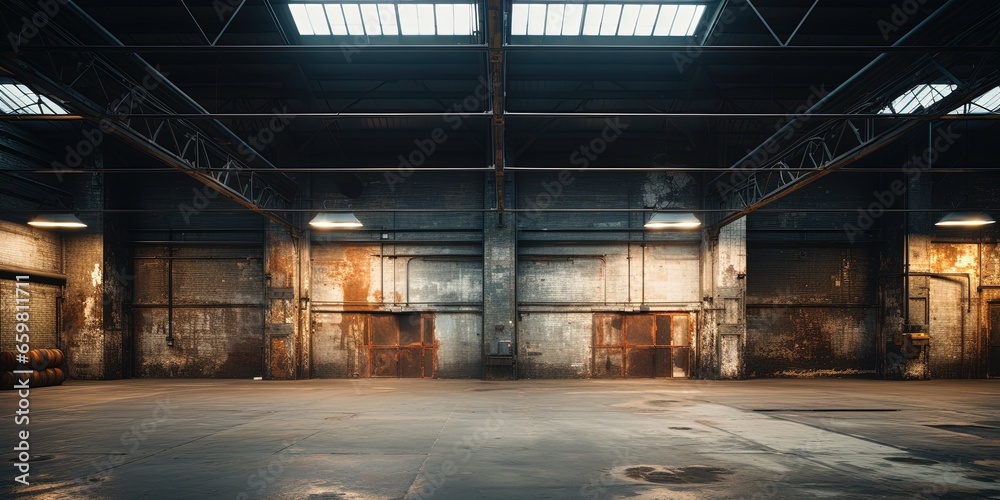 Empty industrial warehouse